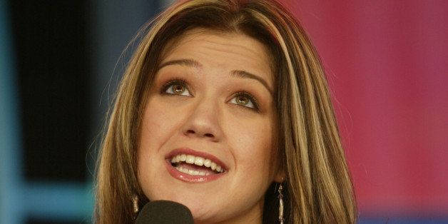 ***Exclusive*** Kelly Clarkson from 'American Idol' premieres her new video during TRL at the MTV Studios in New York City. 9/25/02 Photo by Scott Gries/Getty Images