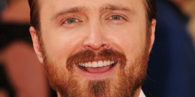 LONDON, ENGLAND - MAY 18: Aaron Paul attends the Arqiva British Academy Television Awards at Theatre Royal on May 18, 2014 i