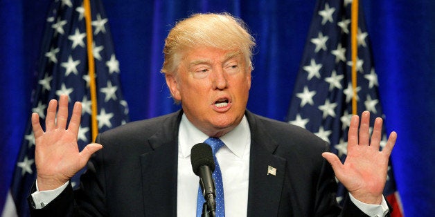 U.S. Republican presidential candidate Donald Trump delivers a campaign speech about national security in Manchester, New Ham