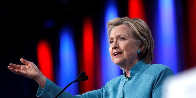 Democratic U.S. presidential candidate Hillary Clinton speaks at the U.S. Conference of Mayors 84th Annual Meeting in Indiana