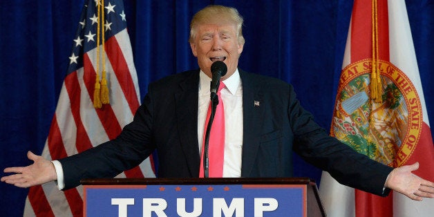 DORAL, FL - JULY 27: Donald J. Trump holds a press conference at Trump National Doral on July 27, 2016 in Doral, Florida. (Photo by Gustavo Caballero/Getty Images)