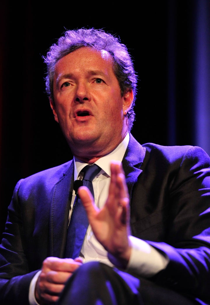 BEVERLY HILLS, CA - MAY 04: Televison Personality Piers Morgan on stage at BritWeek 2012's 'An Evening With Piers Morgan, In Conversation With Jackie Collins' benefiting Children's Hospital Los Angeles at the Beverly Wilshire Four Seasons Hotel on May 4, 2012 in Beverly Hills, California. (Photo by Frazer Harrison/Getty Images)