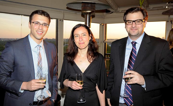 WASHINGTON, DC - APRIL 27: Ezra Klein, Amy Davidson and Guest attend The New Yorker's White House Correspondents' Dinner Party at the W Hotel on April 27, 2012 in Washington, DC. (Photo by Riccardo Savi/Getty Images for The New Yorker)