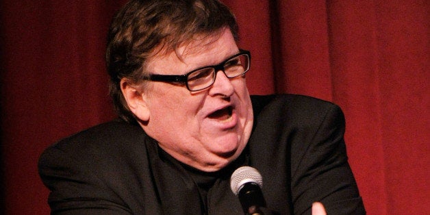 NEW YORK, NY - JANUARY 07: Filmmaker Michael Moore speaks onstage at the 2012 New York Film Critics Circle Awards at Crimson