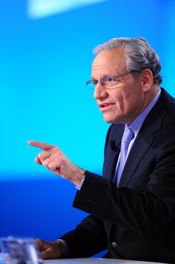 US journalist Bob Woodward takes part in the TV show 'Le Grand Journal' on Canal+ channel, on April 7, 2011 in Paris. Woodward, and investigative reporter who works for the Washington Post since 1971, did much of the original news reporting on the Watergate scandal, along with his colleague Carl Bernstein. AFP PHOTO MIGUEL MEDINA (Photo credit should read MIGUEL MEDINA/AFP/Getty Images)