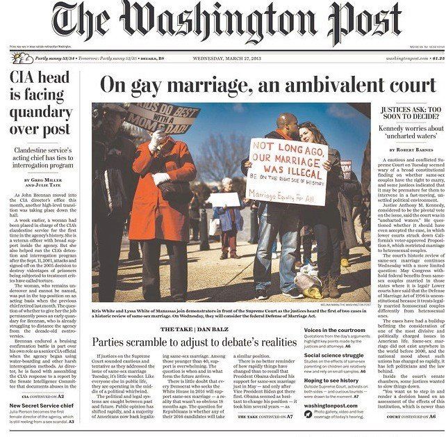 Washington Post To Run Front Page Ads