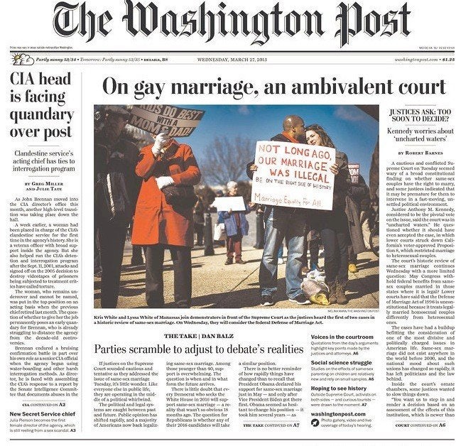 Washington Post front-page history