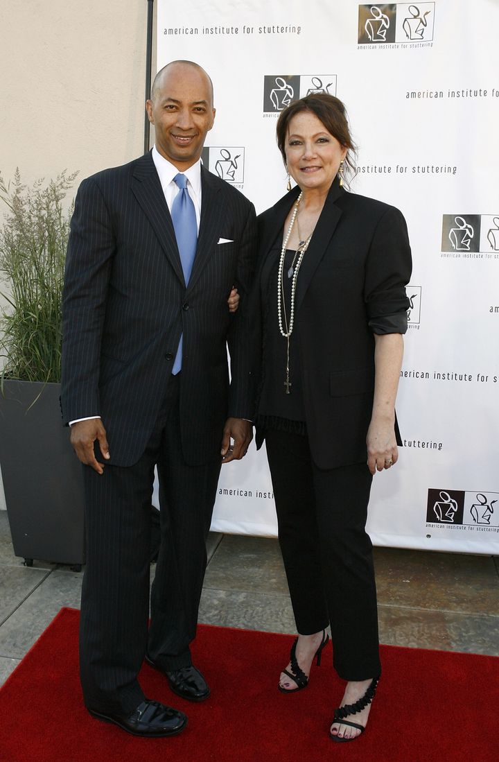 NEW YORK - JUNE 08: Journalist Byron Pitts and executive director of The American Institute of Stuttering, Catherine Montgomery attend the third annual benefit gala for the American Institute For Stuttering at the Tribeca Rooftop on June 8, 2009 in New York City. (Photo by Mark Von Holden/Getty Images)