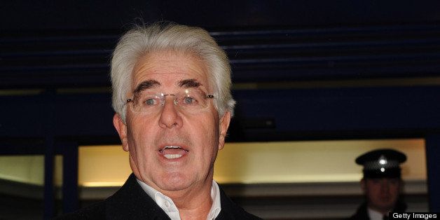 LONDON, UNITED KINGDOM - DECEMBER 06: Max Clifford gives a brief statement to the waiting press as he leaves Belgravia Polic Station on December 6, 2012 in London, England. Clifford was arrested at his home in Surrey by officers from Operation Yewtree, following up on allegations in the wake of the Jimmy Savile scandal. (Photo by Alan Chapman/Getty Images)