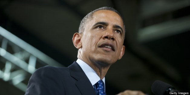 US President Barack Obama speaks on the economy and job creation after touring Manor New Technology High School in Manor, Texas, May 9, 2013. AFP PHOTO / Saul LOEB (Photo credit should read SAUL LOEB/AFP/Getty Images)