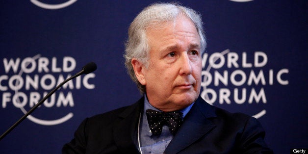 Matthew Winkler, editor-in-chief at Bloomberg News, pauses during a forum session on the opening day of the World Economic Fo