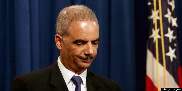 WASHINGTON, DC - MAY 14: U.S. Attorney General Eric Holder holds a Medicare fraud news conference at which he said he recuse