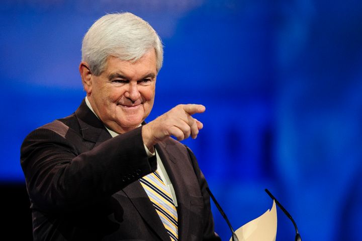 NATIONAL HARBOR, MD - MARCH 16: Newt Gingrich, former presidential candidate and Speaker of the U.S. House of Representatives, speaks at the 2013 Conservative Political Action Conference (CPAC) March 16, 2013 in National Harbor, Maryland. The American Conservative Union held its annual conference in the suburb of Washington, DC to rally conservatives and generate ideas. (Photo by Pete Marovich/Getty Images)