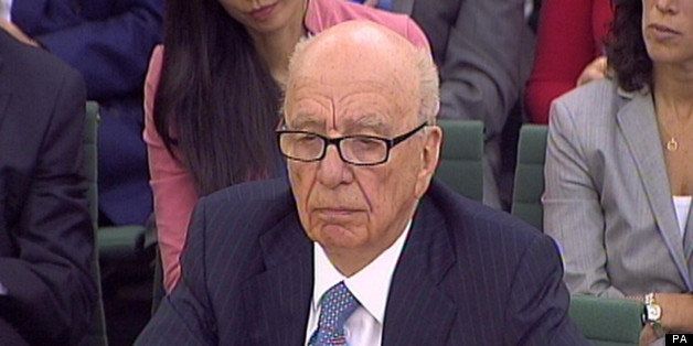 Rupert Murdoch, Chairman and Chief Executive Officer, News Corporation giving evidence to the Culture, Media and Sport Select Committee in the House of Commons in central London on the News of the World phone-hacking scandal.