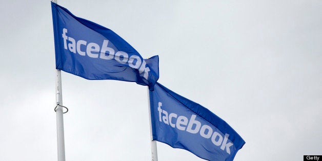 Facebook logos fly from flagpoles outside Facebook Inc.'s new data storage center near the Arctic Circle in Lulea, Sweden, on