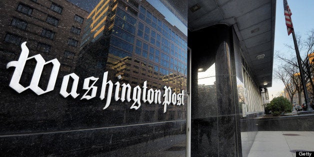 WASHINGTON, DC - FEBRUARY 20: Exterior view of the Washington Post building on L street on February, 20, 2013 in Washington, DC. (Photo by Bill O'Leary/The Washington Post via Getty Images)