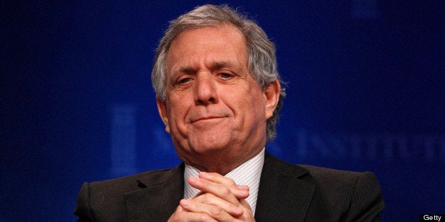 Leslie Moonves, president and chief executive officer of CBS Corp., listens at the annual Milken Institute Global Conference