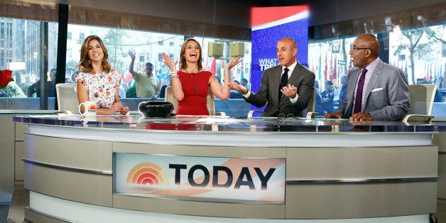 TODAY -- Pictured: (l-r) Natalie Morales, Savannah Guthrie, Matt Lauer and Al Roker appear on NBC News' 'Today' show -- (Photo by: Peter Kramer/NBC/NBC NewsWire via Getty Images)