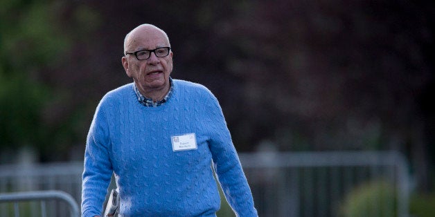 Rupert Murdoch, chairman and chief executive officer of News Corp., walks to a morning session at the Allen & Co. Media and Technology Conference in Sun Valley, Idaho, U.S., on Saturday, July 13, 2013. Executives from media, finance and politics mingle at the mountain resort between presentations on business trends and social issues, brought together by New York investment banker Herb Allen. Photographer: Scott Eells/Bloomberg via Getty Images 