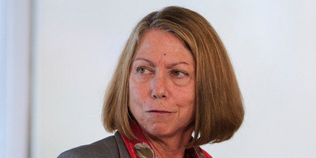 Jill Abramson, executive editor of The New York Times, speaks during a panel discussion with Al Hunt, Washington editor at Bl