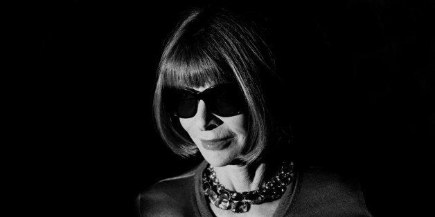 MILAN, ITALY - SEPTEMBER 18: (EDITOR'S NOTE: Image was processed using digital filters) Anna Wintour attends the Gucci show