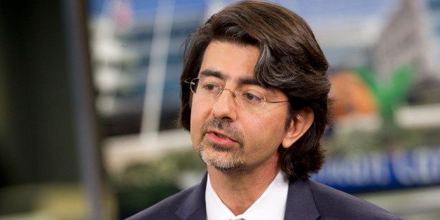 Pierre Omidyar, chairman and founder of eBay Inc., speaks during a television interview in New York, U.S., on Tuesday, Sept. 21, 2010. The Omidyar Network, established in 2004 by Omidyar, announced today it will dedicate $55 million to fund technology investments around the world to improve quality of life. Photographer: Andrew Harrer/Bloomberg via Getty Images