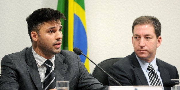 David Miranda (L), partner of the Guardian's Brazil-based reporter Glenn Greenwald (R), who was among the first to reveal Was