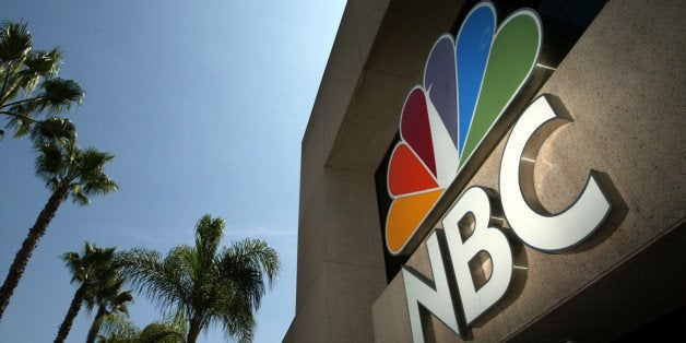 BURBANK, CA - AUGUST 28: The NBC peacock logo is seen on the NBC studios building August 28, 2003 in Burbank, California. Pa