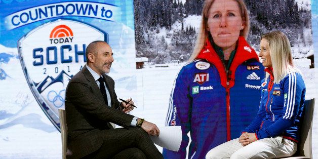 TODAY -- Pictured: (l-r) Matt Lauer and Tracy Barnes appear on NBC News' 'Today' show -- (Photo by: Peter Kramer/NBC/NBC NewsWire via Getty Images)