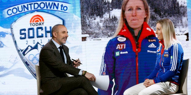 TODAY -- Pictured: (l-r) Matt Lauer and Tracy Barnes appear on NBC News' 'Today' show -- (Photo by: Peter Kramer/NBC/NBC News