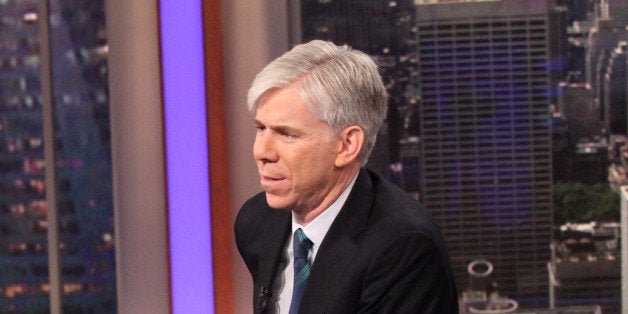 MEET THE PRESS -- Pictured: (l-r) Harry Smith, David Gregory -- (Photo by: Rob Kim/NBC/NBCU Photo Bank via Getty Images)