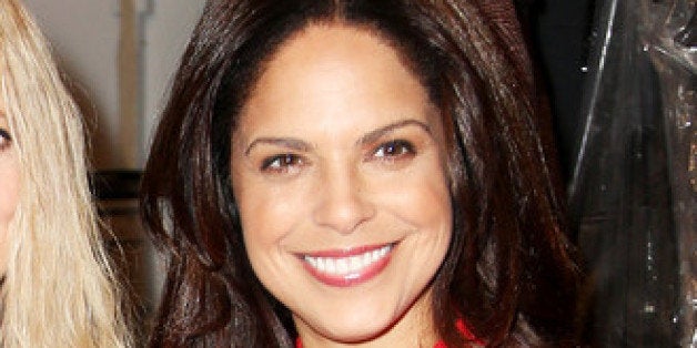 NEW YORK, NY - FEBRUARY 12: Designer Nanette Lepore (L) and journalist Soledad O'Brien pose backstage at the Nanette Lepore
