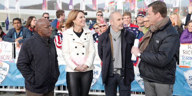 TODAY -- Pictured: (l-r) Al Roker, Savannah Guthrie, Matt Lauer, Willie Geist from the 2014 Olympics in Socci -- (Photo by: Joe Scarnici/NBC/NBC NewsWire via Getty Images)