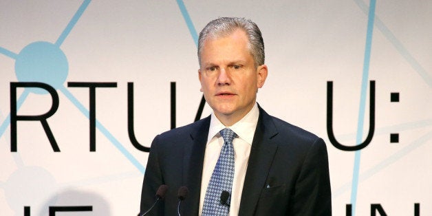 NEW YORK, NY - SEPTEMBER 17: Arthur Sulzberger, Jr., Publisher of the New York Times, delivers the welcome address at the the New York Times Schools For Tomorrow Conference at the TimesCenter on September 17, 2013 in New York, United States. (Photo by Neilson Barnard/Getty Images for The New York Times)