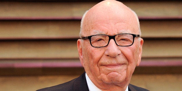 WEST HOLLYWOOD, CA - MARCH 02: Rupert Murdoch arrives to the 2014 Vanity Fair Oscar Party on March 2, 2014 in West Hollywood