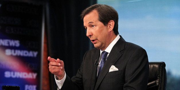 WASHINGTON, DC - JULY 27: Chris Wallace takes part in an interview with U.S. Supreme Court Justice Antonin Scalia on 'FOX News Sunday' at the FOX News D.C. Bureau on July 27, 2012 in Washington, DC. (Photo by Paul Morigi/Getty Images)