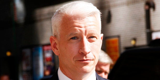 NEW YORK, NY - AUGUST 27: Anderson Cooper arrives for the 'Late Show with David Letterman' at Ed Sullivan Theater on August 2