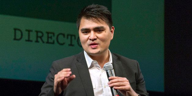 Jose Antonio Vargas, filmmaker and journalist, speaks prior to a screening of 'Documented' in San Francisco, California, U.S., on Monday, Aug. 5, 2013. 'Documented' is a film written and directed by Vargas, an undocumented immigrant. Photographer: David Paul Morris/Bloomberg via Getty Images 