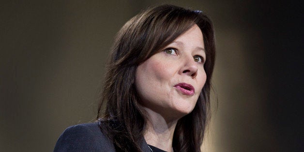 Mary Barra, senior vice president at General Motors Co. (GM), speaks during the 2012 North American International Auto Show (NAIAS) in Detroit, Michigan, U.S., on Tuesday, Jan. 10, 2012. The Detroit auto show runs through Jan. 22 and will display over 500 vehicles. Photographer: Andrew Harrer/Bloomberg via Getty Images 