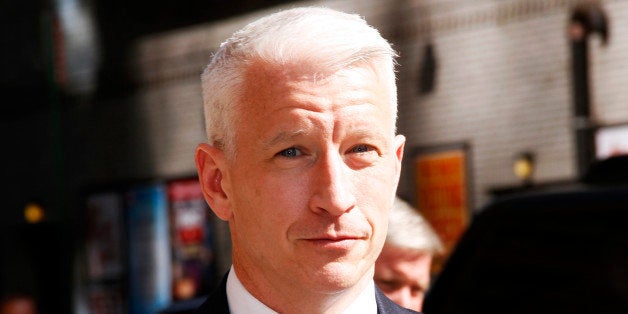 NEW YORK, NY - AUGUST 27: Anderson Cooper arrives for the 'Late Show with David Letterman' at Ed Sullivan Theater on August 2
