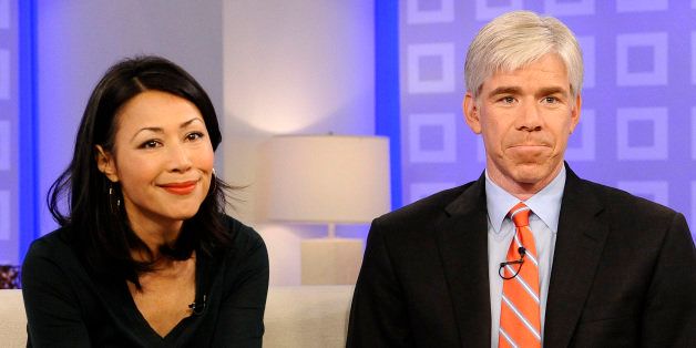 TODAY -- Pictured: (l-r) Ann Curry and David Gregory appear on NBC News' 'Today' show (Photo by Peter Kramer/NBC/NBCU Photo Bank via Getty Images)