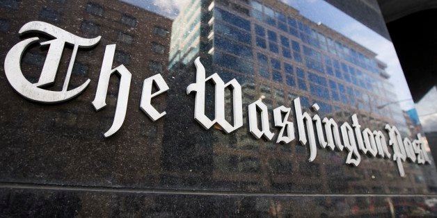 FILE - In this Feb. 27, 2008 file photo, The Washington Post building in Washington is shown. The Washington Post Co. reporte