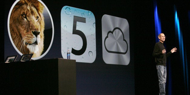 Apple CEO Steve Jobs introduces Apple's next generation computer operating system Mac OS X Lion, the mobile operating system