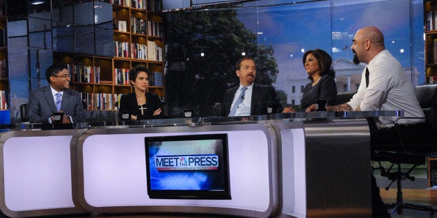 MEET THE PRESS -- Pictured: (l-r) Grover Norquist, President, Americans for Tax Reform, appears on 'Meet the Press' in Washington, D.C., Sunday, Sept. 21, 2014. (Photo by: William B. Plowman/NBC/NBC NewsWire via Getty Images)