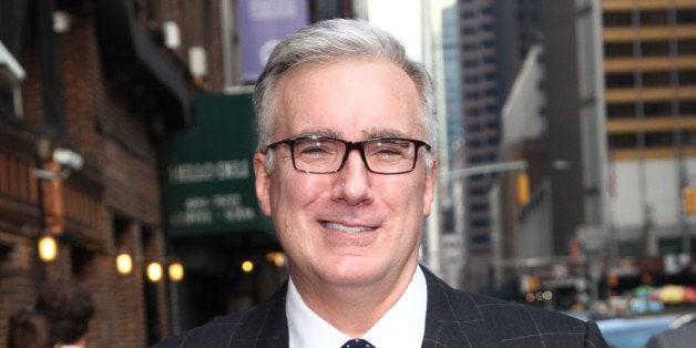 NEW YORK, NY - SEPTEMBER 11: Keith Olbermann departs 'Late Show with David Letterman' at Ed Sullivan Theater on September 11, 2013 in New York City. (Photo by Taylor Hill/FilmMagic)