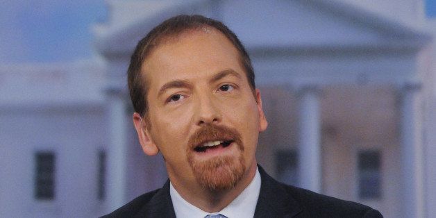 MEET THE PRESS -- Pictured: (l-r) Moderator Chuck Todd appears on 'Meet the Press' in Washington, D.C., Sunday, Sept. 21, 2014. (Photo by: William B. Plowman/NBC/NBC NewsWire via Getty Images)