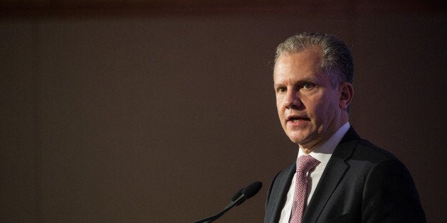 Arthur Sulzberger Jr., publisher of the New York Times, speaks during the 68th General Assembly of Inter-American Press Assoc