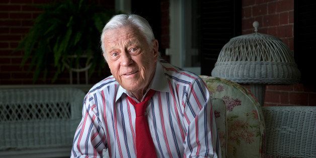 WASHINGTON, DC - June 3: Ben Bradlee, executive editor of The Washington Post via Getty Images, during the Watergate era is photographed at his home in Washington, D.C., on Sunday, June 3, 2012. (Photo by Michel du Cille/The Washington Post via Getty Images)