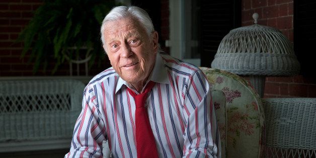 WASHINGTON, DC - June 3: Ben Bradlee, executive editor of The Washington Post via Getty Images, during the Watergate era is photographed at his home in Washington, D.C., on Sunday, June 3, 2012. (Photo by Michel du Cille/The Washington Post via Getty Images)