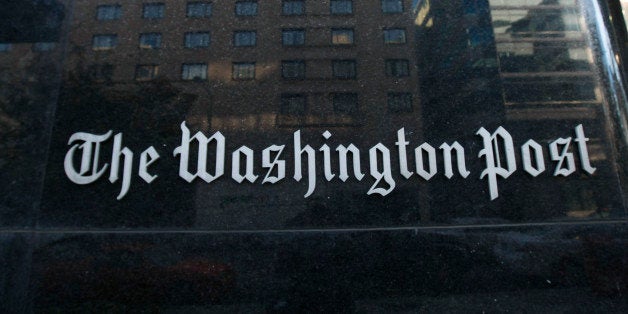 FILE - In this Oct. 31, 2008 file photo, the Washington Post building is seen in Washington. The Washington Post, in a staff